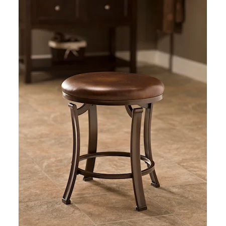 Hastings Backless Vanity Stool with Flat Feet